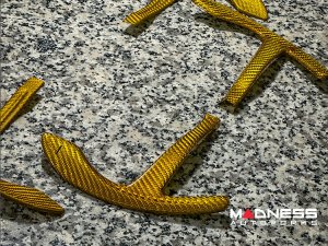  Alfa Romeo Stelvio Paddle Shifter Covers - Carbon Fiber - Yellow Candy